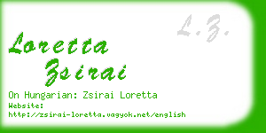 loretta zsirai business card